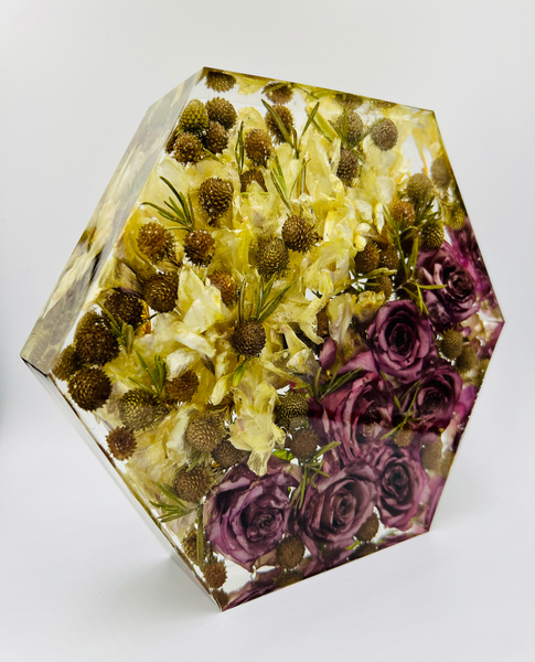 Közepes méretű hexagon emlékőrző (20.5x18x5cm) RENDELÉSRE