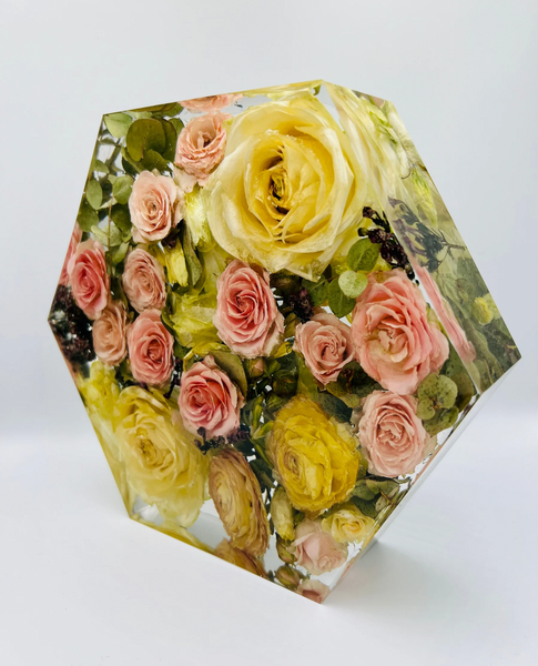 Közepes méretű hexagon emlékőrző (20.5x18x5cm) RENDELÉSRE