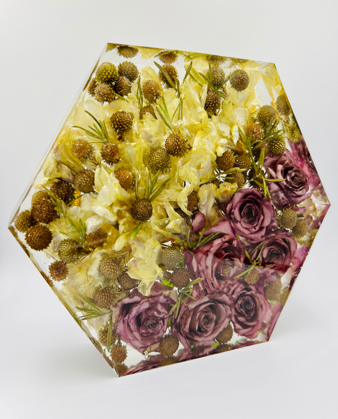 Közepes méretű hexagon emlékőrző (20.5x18x5cm) RENDELÉSRE