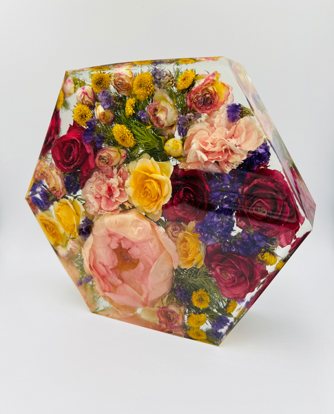 Közepes méretű hexagon emlékőrző (20.5x18x5cm) RENDELÉSRE