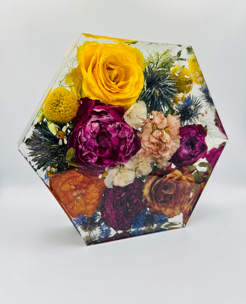 Közepes méretű hexagon emlékőrző (20.5x18x5cm) RENDELÉSRE