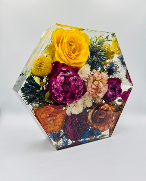 Közepes méretű hexagon emlékőrző (20.5x18x5cm) RENDELÉSRE