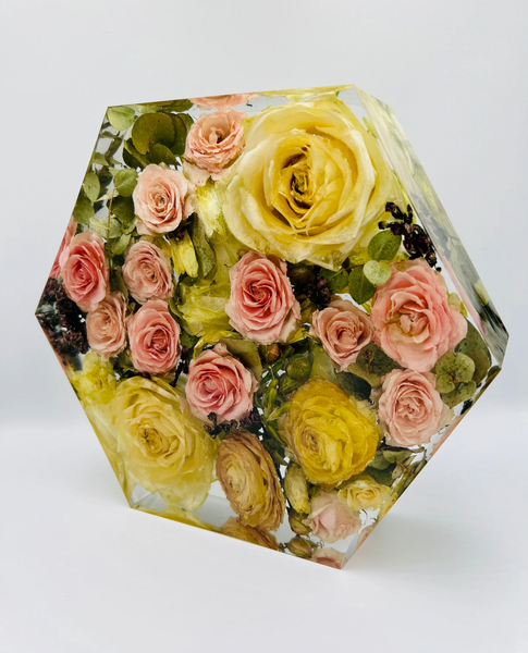 Közepes méretű hexagon emlékőrző (20.5x18x5cm) RENDELÉSRE