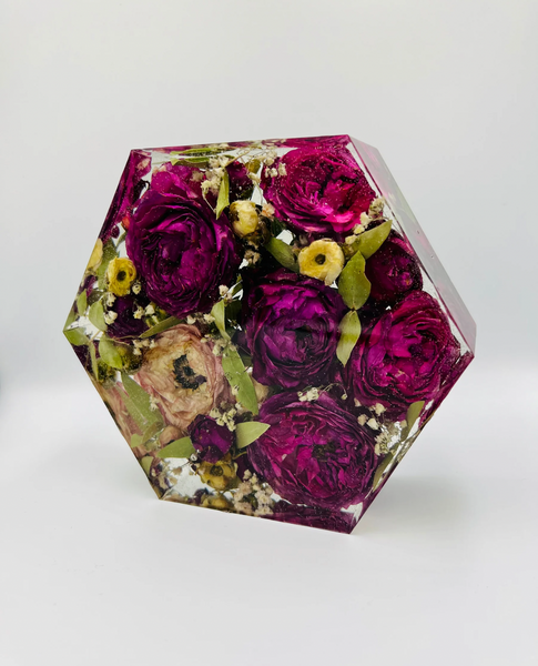 Kis méretű hexagon emlékőrző (16x14x5cm) RENDELÉSRE