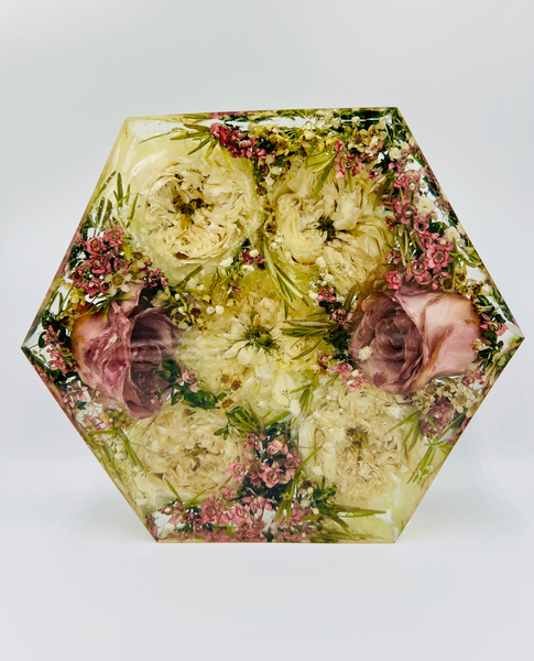 Közepes méretű hexagon emlékőrző (20.5x18x5cm) RENDELÉSRE