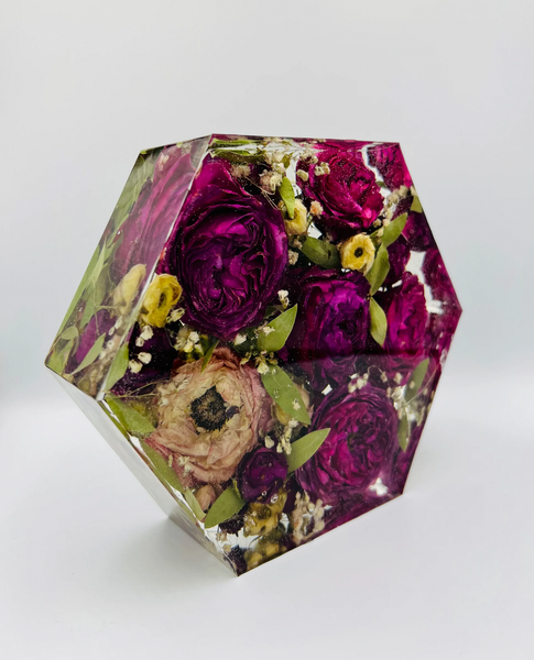 Kis méretű hexagon emlékőrző (16x14x5cm) RENDELÉSRE