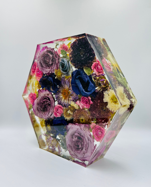 Közepes méretű hexagon emlékőrző (20.5x18x5cm) RENDELÉSRE