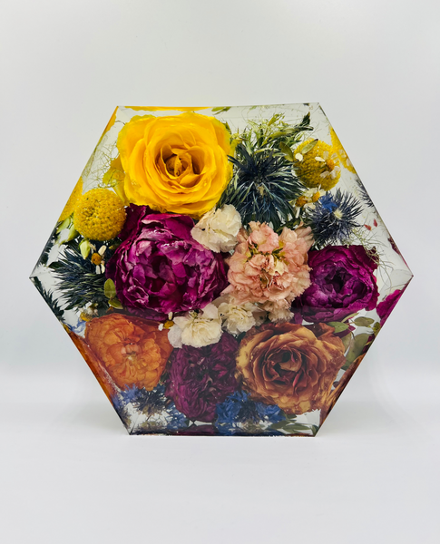 Közepes méretű hexagon emlékőrző (20.5x18x5cm) RENDELÉSRE