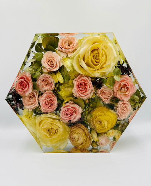 Közepes méretű hexagon emlékőrző (20.5x18x5cm) RENDELÉSRE