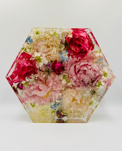 Közepes méretű hexagon emlékőrző (20.5x18x5cm) RENDELÉSRE