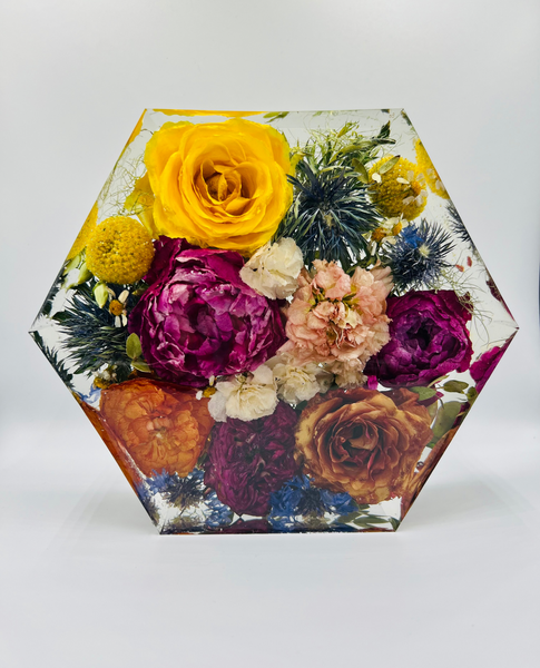 Közepes méretű hexagon emlékőrző (20.5x18x5cm) RENDELÉSRE