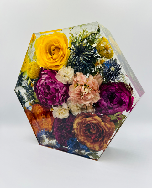 Közepes méretű hexagon emlékőrző (20.5x18x5cm) RENDELÉSRE