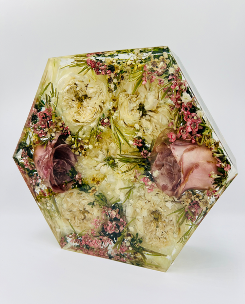Közepes méretű hexagon emlékőrző (20.5x18x5cm) RENDELÉSRE