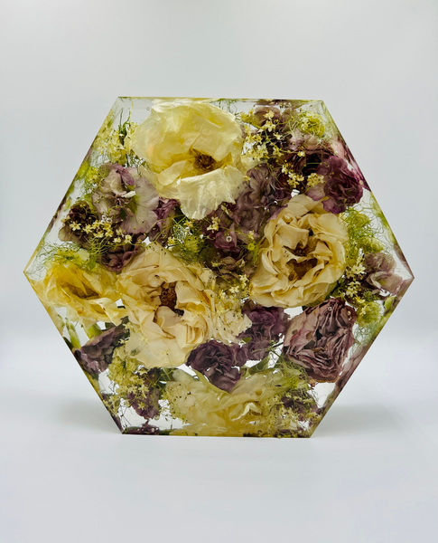 Közepes méretű hexagon emlékőrző (20.5x18x5cm) RENDELÉSRE