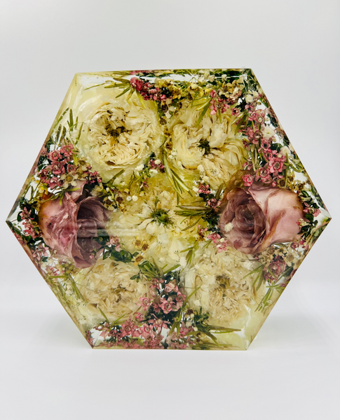 Közepes méretű hexagon emlékőrző (20.5x18x5cm) RENDELÉSRE