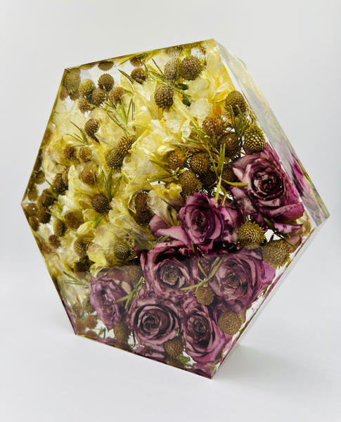Közepes méretű hexagon emlékőrző (20.5x18x5cm) RENDELÉSRE
