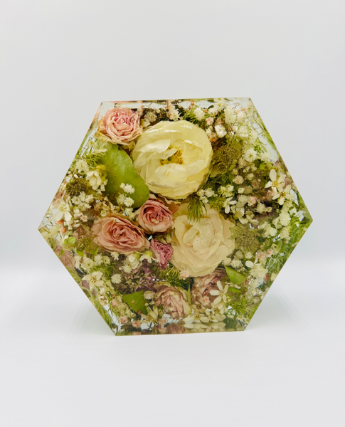 Kis méretű hexagon emlékőrző (16x14x5cm) RENDELÉSRE