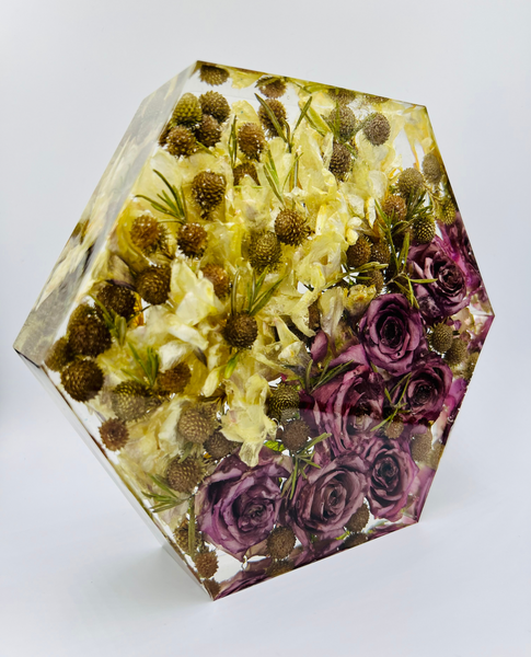 Közepes méretű hexagon emlékőrző (20.5x18x5cm) RENDELÉSRE