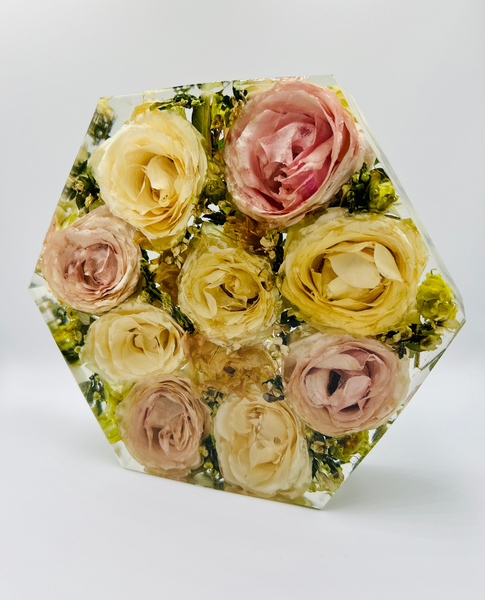 Közepes méretű hexagon emlékőrző (20.5x18x5cm) RENDELÉSRE