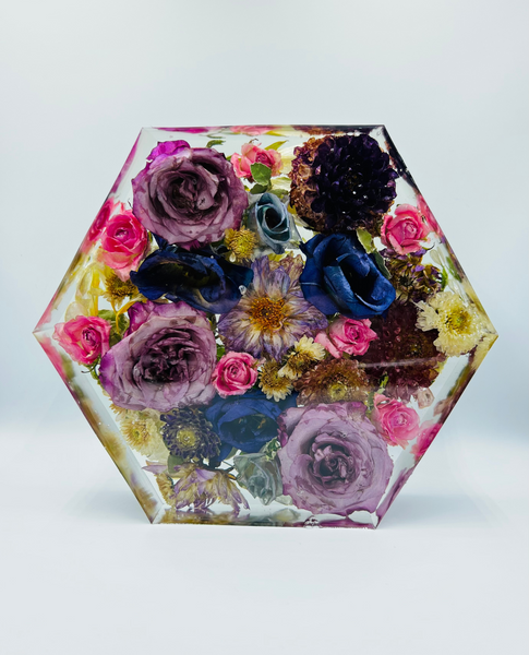 Közepes méretű hexagon emlékőrző (20.5x18x5cm) RENDELÉSRE