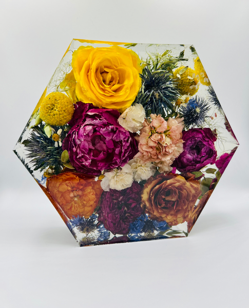 Közepes méretű hexagon emlékőrző (20.5x18x5cm) RENDELÉSRE