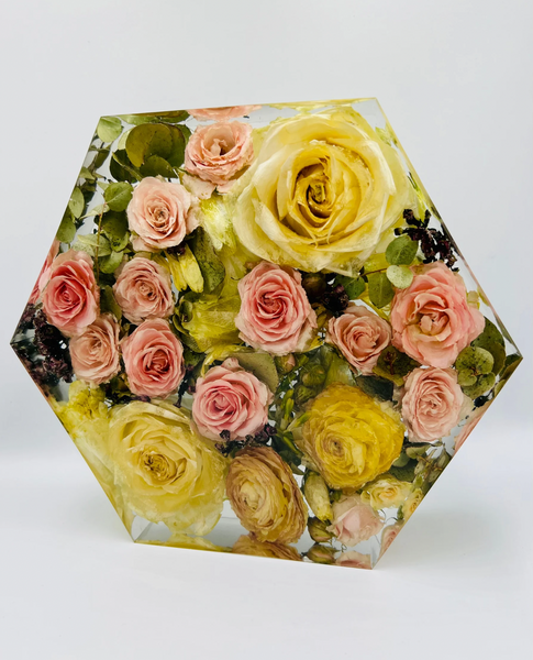 Közepes méretű hexagon emlékőrző (20.5x18x5cm) RENDELÉSRE