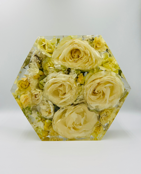 Közepes méretű hexagon emlékőrző (20.5x18x5cm) RENDELÉSRE