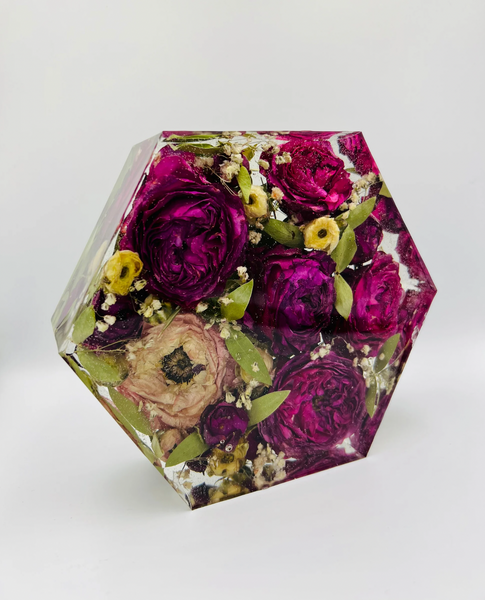Kis méretű hexagon emlékőrző (16x14x5cm) RENDELÉSRE