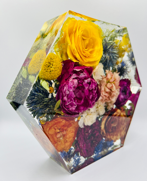 Közepes méretű hexagon emlékőrző (20.5x18x5cm) RENDELÉSRE