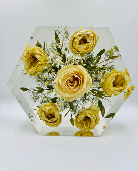 Közepes méretű hexagon emlékőrző (20.5x18x5cm) RENDELÉSRE