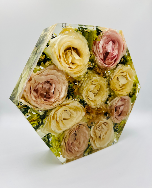 Közepes méretű hexagon emlékőrző (20.5x18x5cm) RENDELÉSRE