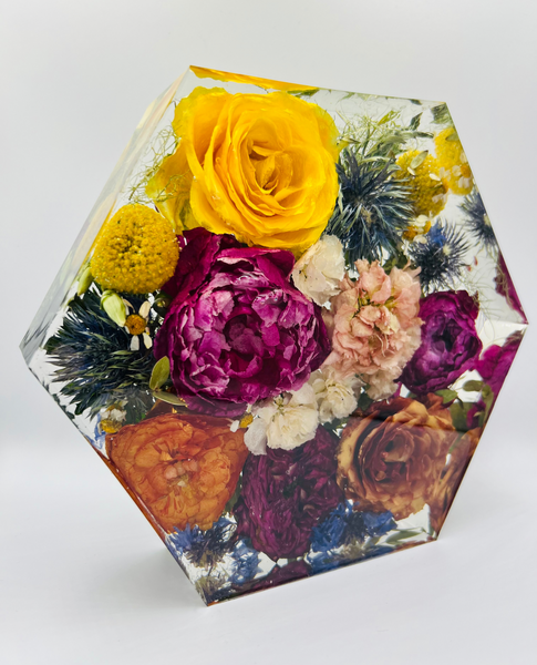 Közepes méretű hexagon emlékőrző (20.5x18x5cm) RENDELÉSRE