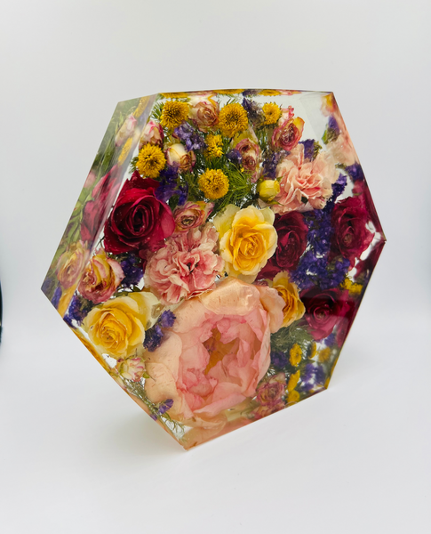 Közepes méretű hexagon emlékőrző (20.5x18x5cm) RENDELÉSRE