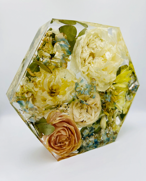 Közepes méretű hexagon emlékőrző (20.5x18x5cm) RENDELÉSRE