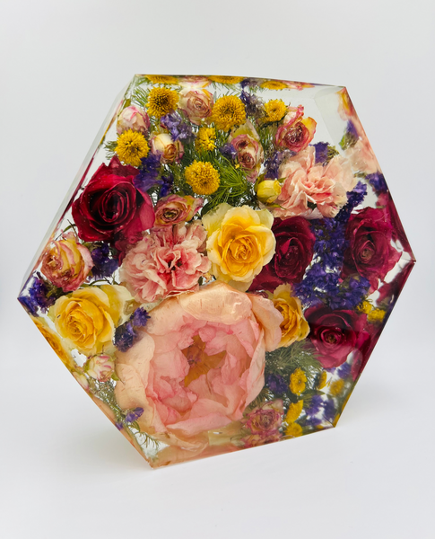 Közepes méretű hexagon emlékőrző (20.5x18x5cm) RENDELÉSRE