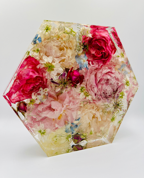 Közepes méretű hexagon emlékőrző (20.5x18x5cm) RENDELÉSRE