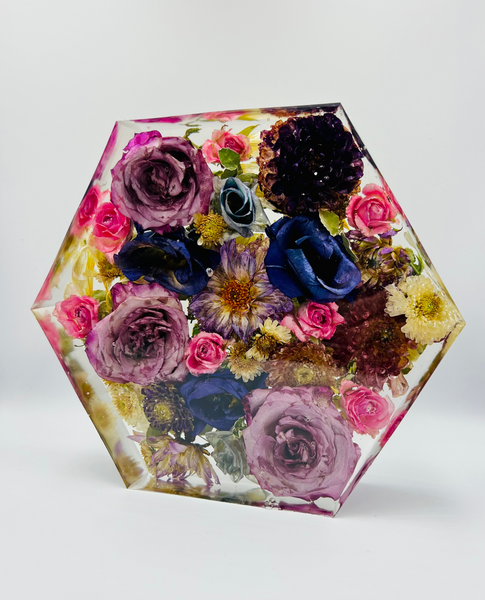 Közepes méretű hexagon emlékőrző (20.5x18x5cm) RENDELÉSRE