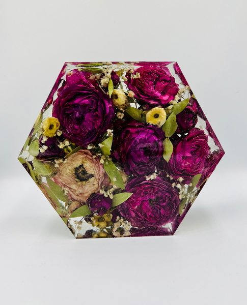 Kis méretű hexagon emlékőrző (16x14x5cm) RENDELÉSRE