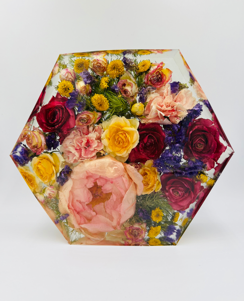 Közepes méretű hexagon emlékőrző (20.5x18x5cm) RENDELÉSRE