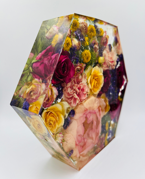 Közepes méretű hexagon emlékőrző (20.5x18x5cm) RENDELÉSRE
