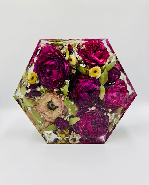 Kis méretű hexagon emlékőrző (16x14x5cm) RENDELÉSRE