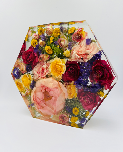 Közepes méretű hexagon emlékőrző (20.5x18x5cm) RENDELÉSRE