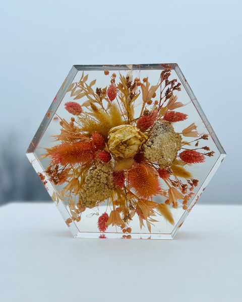 Közepes méretű hexagon emlékőrző (20.5x18x5cm) RENDELÉSRE