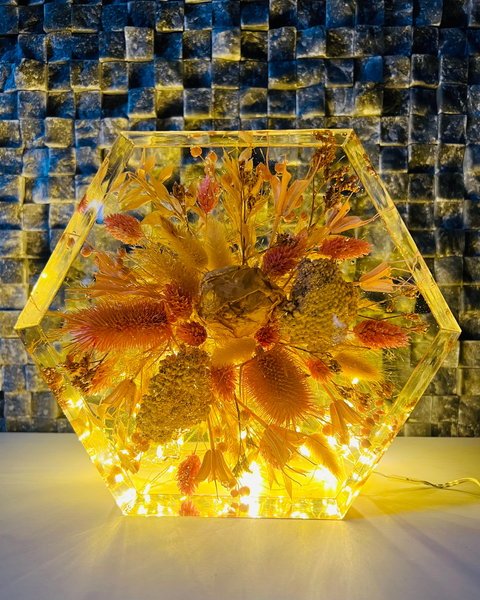 Közepes méretű hexagon emlékőrző (20.5x18x5cm) RENDELÉSRE