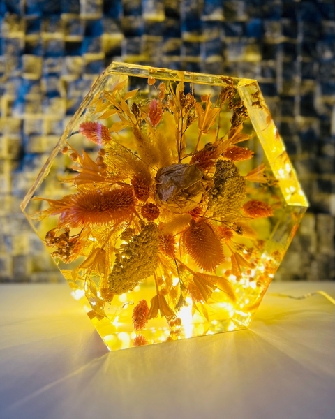 Közepes méretű hexagon emlékőrző (20.5x18x5cm) RENDELÉSRE