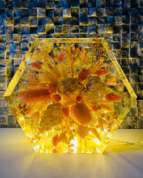 Közepes méretű hexagon emlékőrző (20.5x18x5cm) RENDELÉSRE