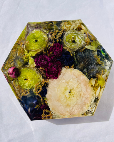 Közepes méretű hexagon emlékőrző (20.5x18x5cm) RENDELÉSRE