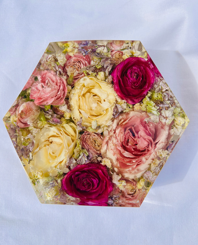 Kis méretű hexagon emlékőrző (16x14x5cm) RENDELÉSRE
