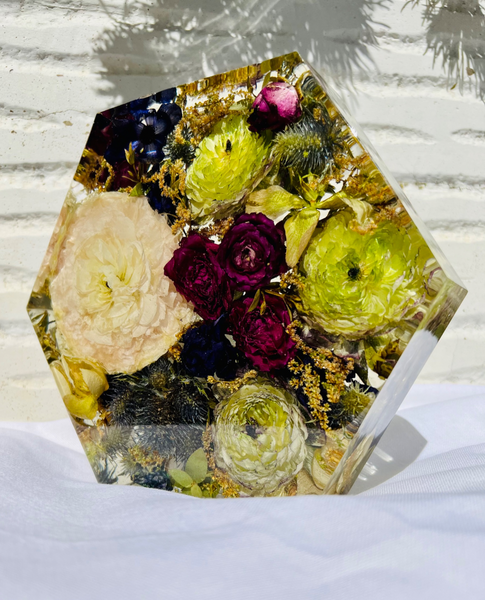 Közepes méretű hexagon emlékőrző (20.5x18x5cm) RENDELÉSRE