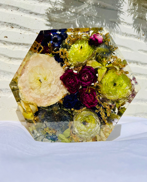 Közepes méretű hexagon emlékőrző (20.5x18x5cm) RENDELÉSRE